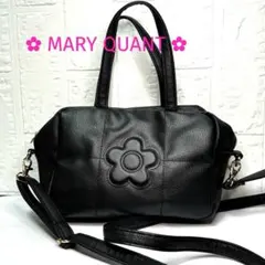 【美品】マリークワント✿デイジー　2way ショルダーバッグ ブラック