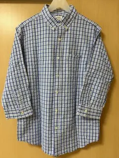 新品未使用coen 七分袖チェックシャツ X-LARGE