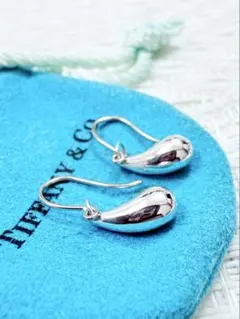 ティファニー　ピアス　925 ティアドロップ　フック　研磨洗浄済み