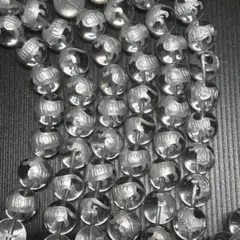 水晶　白虎彫刻　銀　約10ｍｍ　25粒　特価　四神　天然石