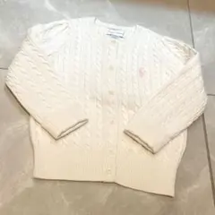 【新品】Ralph Lauren アイボリー カーディガン 18M 85㎝