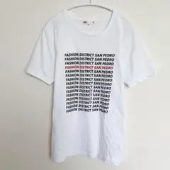 セブンデイズサンデイ　Tシャツ 英字 ロゴプリント 白 ホワイト メンズ Mのサムネイル