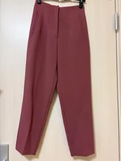 ZARA ハイウエストパンツ　XS ピンク