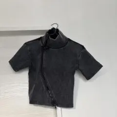 W.W.G ダークグレー ハイネック半袖Tシャツのサムネイル