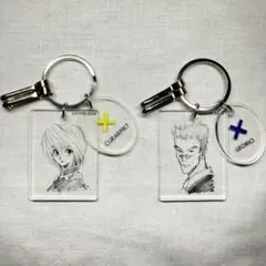 HUNTERXHUNTER クリアベースキーホルダー　 クラピカ　レオリオ