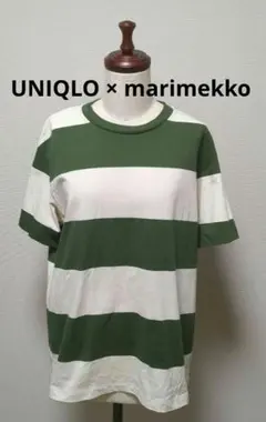 【美品】UNIQLO × marimekko ボーダーT Lサイズのサムネイル