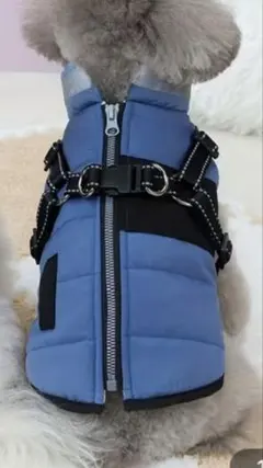 ⭐︎⭐︎犬服 防寒ダウン風ジャケット 青黒　Sサイズ　新品