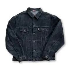 美品 Euro LEVIS 70506-0259 先染めブラックデニムJKT