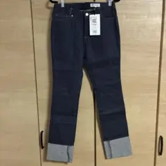 新品 ミッシェルクラン MICHELKLEIN ダークブルー ストレートデニム