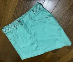 adidas ゴルフスカート ミントグリーン チェック柄 M