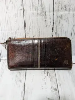 新品タグ付きBRAMAカナダ製DEERSKIN鹿革レザーウォレットブラウン小