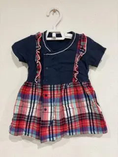 ㉑お好きな子ども服2枚で600円！ combi miniチェックワンピース