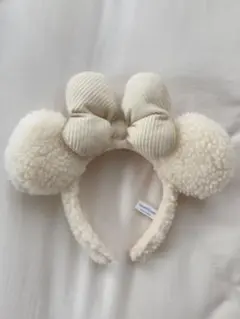 ミッキー型カチューシャ クリーム色
