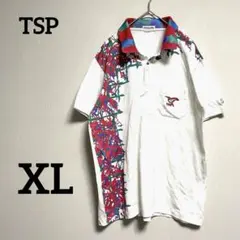 【TSP】ポロシャツメンズトップス　卓球ユニフォーム　ゆったりサイズXL
