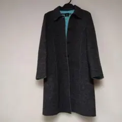 グレー ウール混合 ロングコート