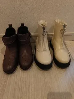 女の子 キッズ ショートブーツ 2足セット 美品 19センチ 20センチ 美品