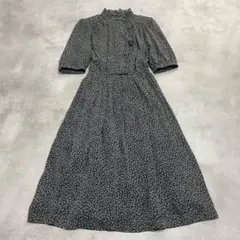 希少！ヴィンテージ ロングワンピース 小花柄 総柄 フリル レトロ