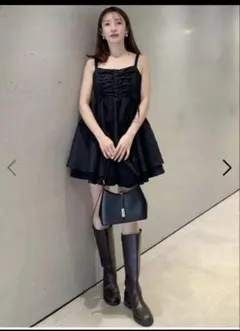 完売品】SNIDEL チュールティアードロングワンピース ブラック - メルカリ