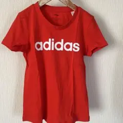 adidas ロゴ Tシャツ レッド 半袖