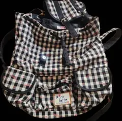 pink latte チェック柄リュックサック