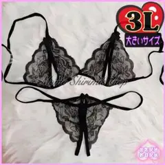 NA611 セクシーランジェリー 上下セット Tバック レース 3L 2Lのサムネイル