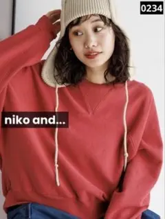 0234 niko and... ビンテージ風ラバートコクーンプルオーバー