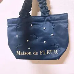 Maison de FLEUR ネイビー トートバッグ メゾンドフルール