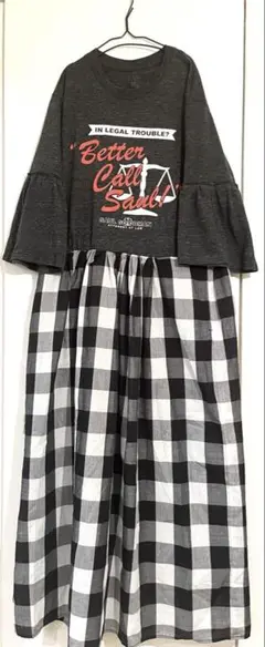 古着　リメイクドッキングワンピース