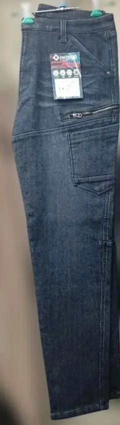 THE TOUGH 防風保温裏起毛ストレッチデニムパンツ LL ネイビー未使用品