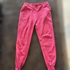 【Lサイズ】ビビッドピンク スウェットパンツ ジョガーパンツウエストゴム劣化あり