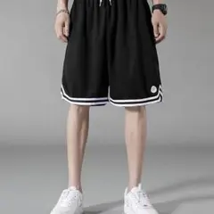 XL バスケットパンツ ハーフパンツ バスパン 黒 スポーツウェア ショート