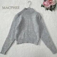 マカフィー　ハイネック ニット セーター　クロップド丈　ウール混　サイズ1