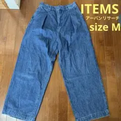 【アーバンリサーチ】URBAN RESEARCHデニムタックゆるパンツ ブルーMのサムネイル