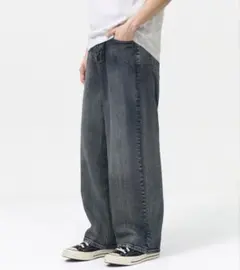 TOFFEE Haze Washed Wide Denim Pants