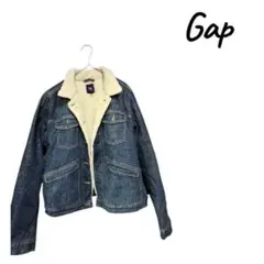 Gap デニムボアジャケット ダークブルー，防寒