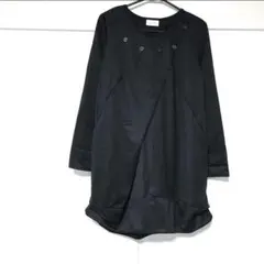 ★美品★　ブラック長袖ワンピース　チュニック　フォーマル　ふんわり