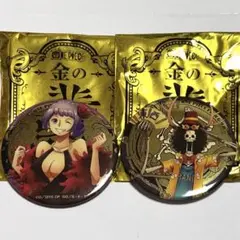 ワンピース 金の輩 缶バッジ ブルック カリーナ フィルムゴールド 限定