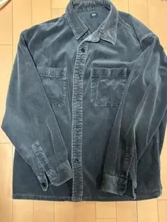 グレー コーデュロイシャツ