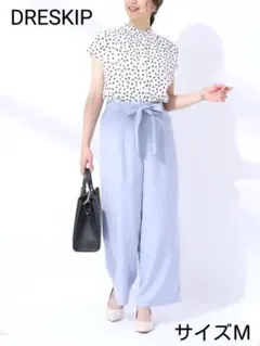 DRESKIP＊洗える/UV・大人のバンドカラーブラウス＊サイズＭ・レディース