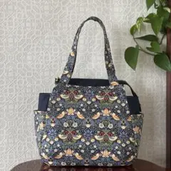 ウイリアムモリス♥あおりがま口バッグ♥ハンドメイド - メルカリ