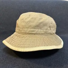 00s OLD GAP バケットハット M/L ベージュ ヘリンボーンツイル