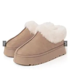 厚底ムートンショートブーツ