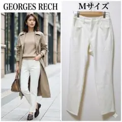 ジョルジュレッシュ スラックス パンツ 白 日本製 ストレッチ 美脚 イトキン