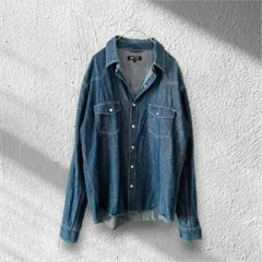 BEAMS HEART ビームスハート　デニムシャツ　肘当て　ステッチ　M