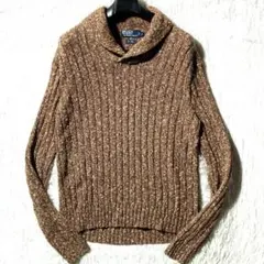Ralph Lauren★90s★リネン混 ショールカラー ニットセーター Lのサムネイル