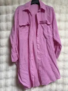 ZARAピンク 長袖シャツ ワンピース