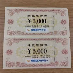 早稲田アカデミー 株主優待券10000円