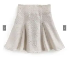 グレイル　GRL インパン裏地付きツイードミニフレアスカート　dk1314 M