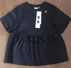 ユニクロ Cecilie Bahnsen GIRLSフリルT ブラック140cmのサムネイル