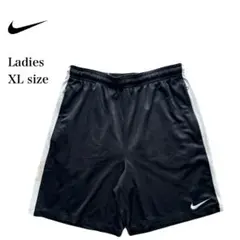NIKE ナイキ ハーフパンツ レディース XL ブラック 刺繍ロゴ